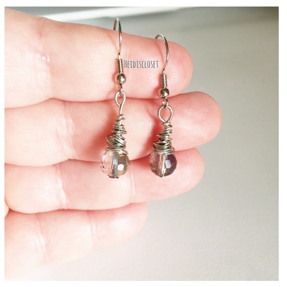 Handmade Wired Drop Earrings. - Picture 2 of 3